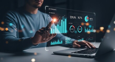 Dynamic business analytics dashboard for data driven decisions reveals insights with modern graphs and charts