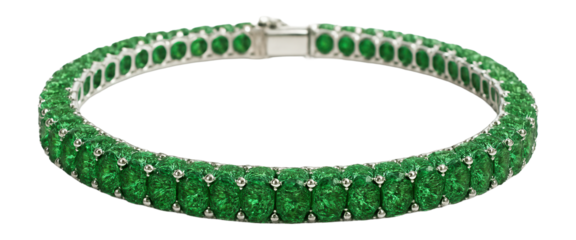 Uvarovite bracelet with a bright green sparkle