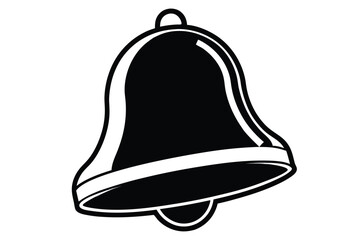 Decorative Bell Shape with Black and White Color Isolated on White Background