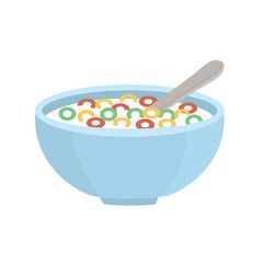 Colorful cereal ring. morning snack.