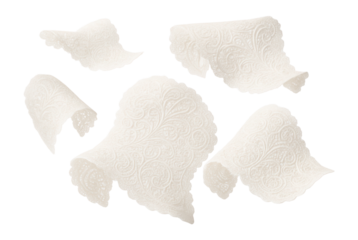 Edible lace sheets for elegant cake decoration