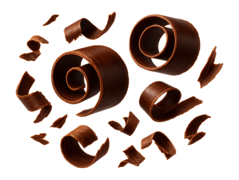 Chocolate curls for elegant cakes