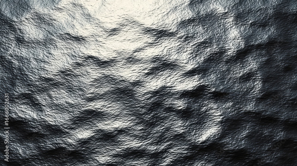Poster the abstract image captures a textured, rippled surface with intriguing light and shadow play to enh