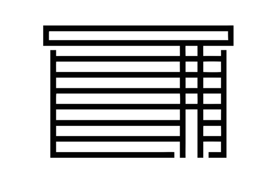 Simple black icon representing a list or spreadsheet with rows and columns