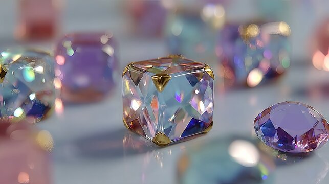 Sparkling Cube Jewels