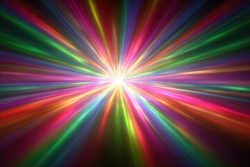Fototapeta premium Radiant Colorful Light Burst