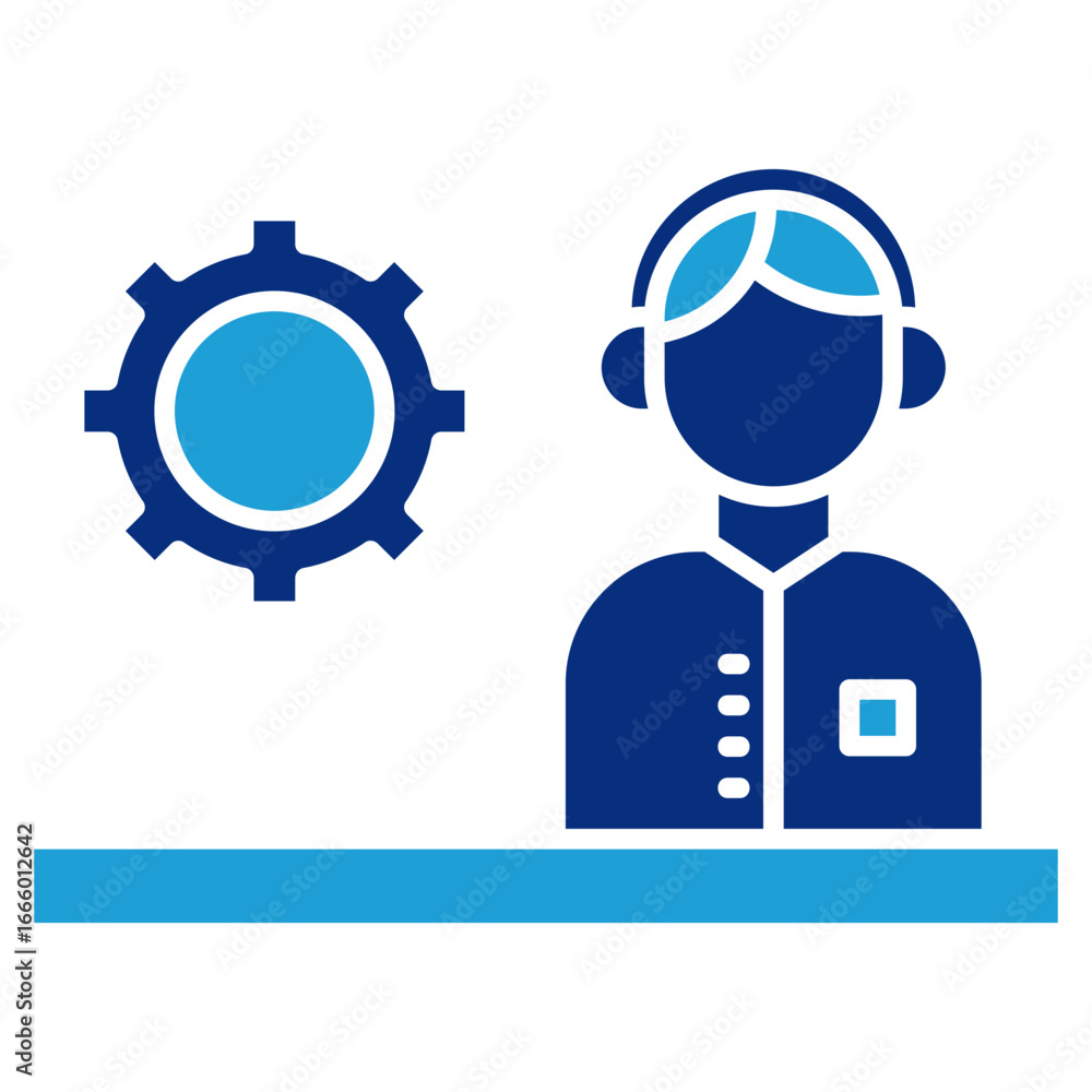 Poster system admin icon element for design