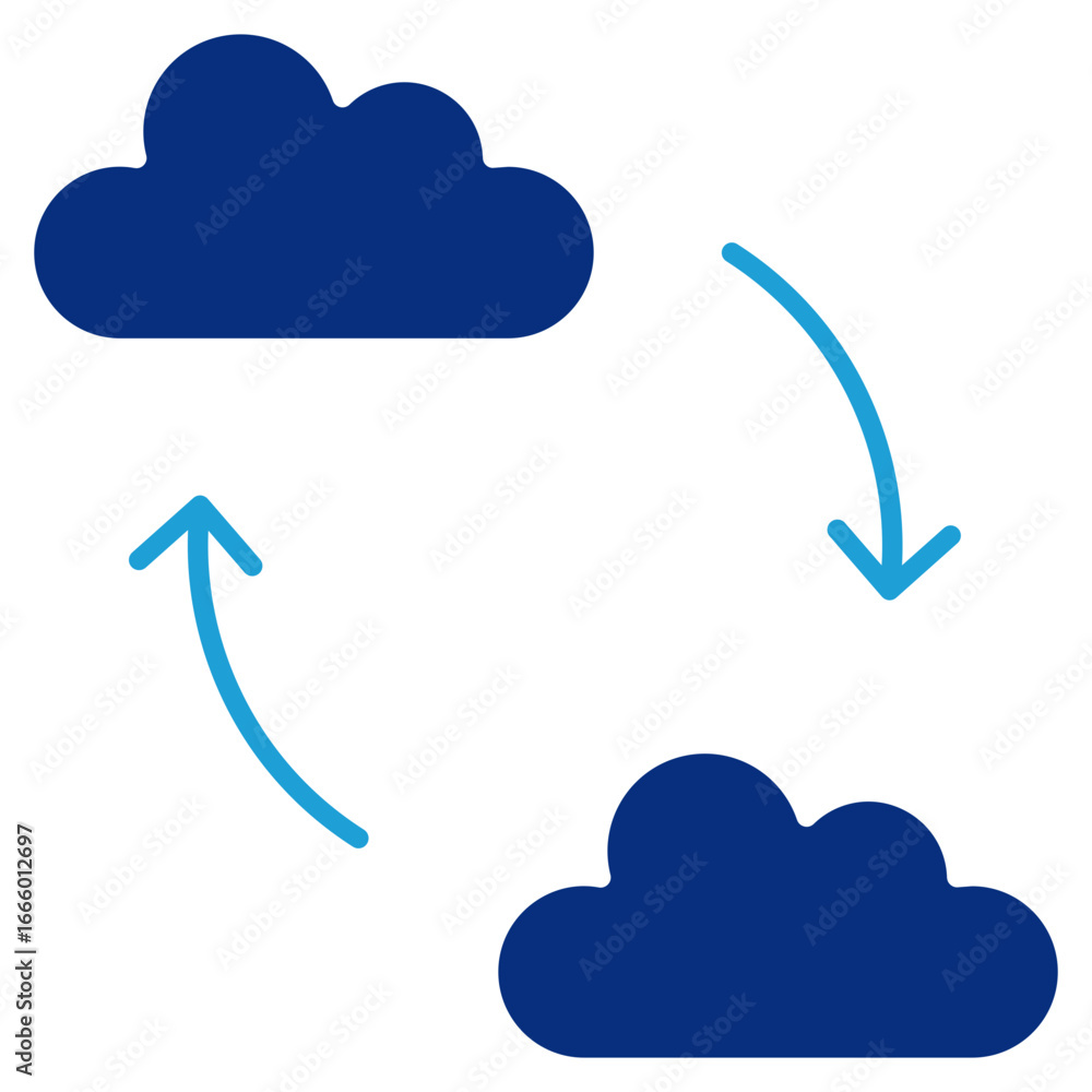Poster cloud sync icon element for design