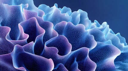 This is a captivating abstract digital artwork with vibrant blue and purple gradients.