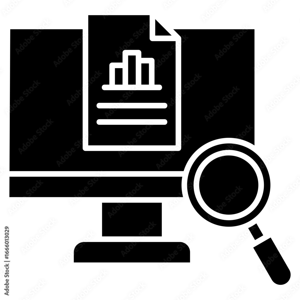 Poster it monitor icon element for design