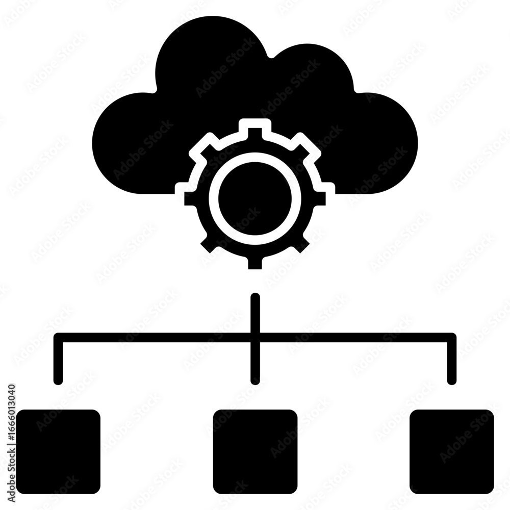 Poster load balancer icon element for design