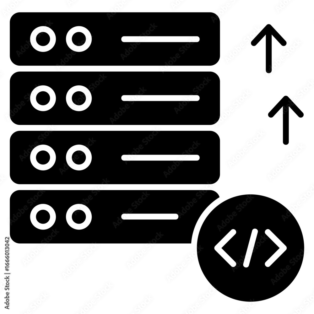 Aufkleber database icon element for design