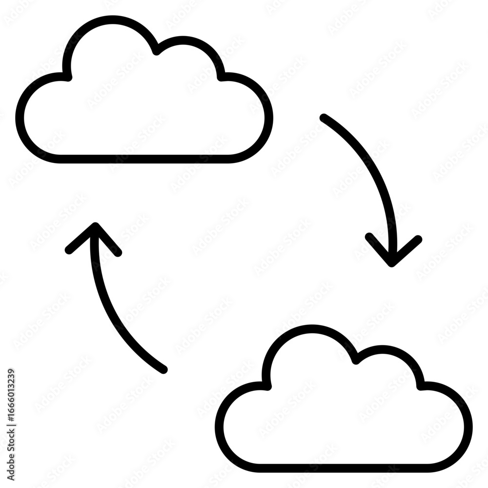 Poster cloud sync icon element for design