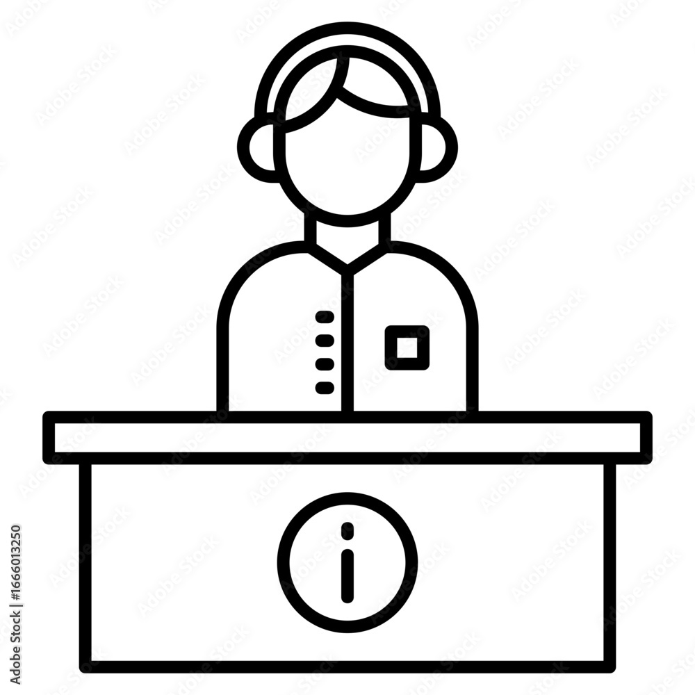 Poster help desk icon element for design
