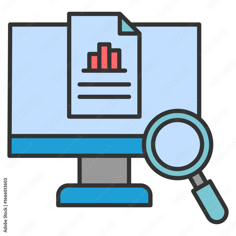 Poster it monitor icon element for design