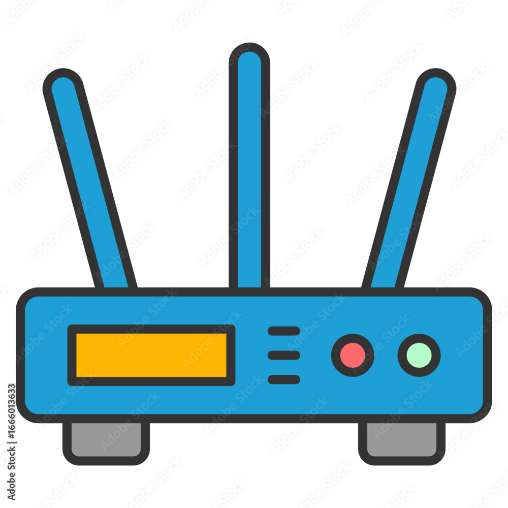 Poster smart router icon element for design