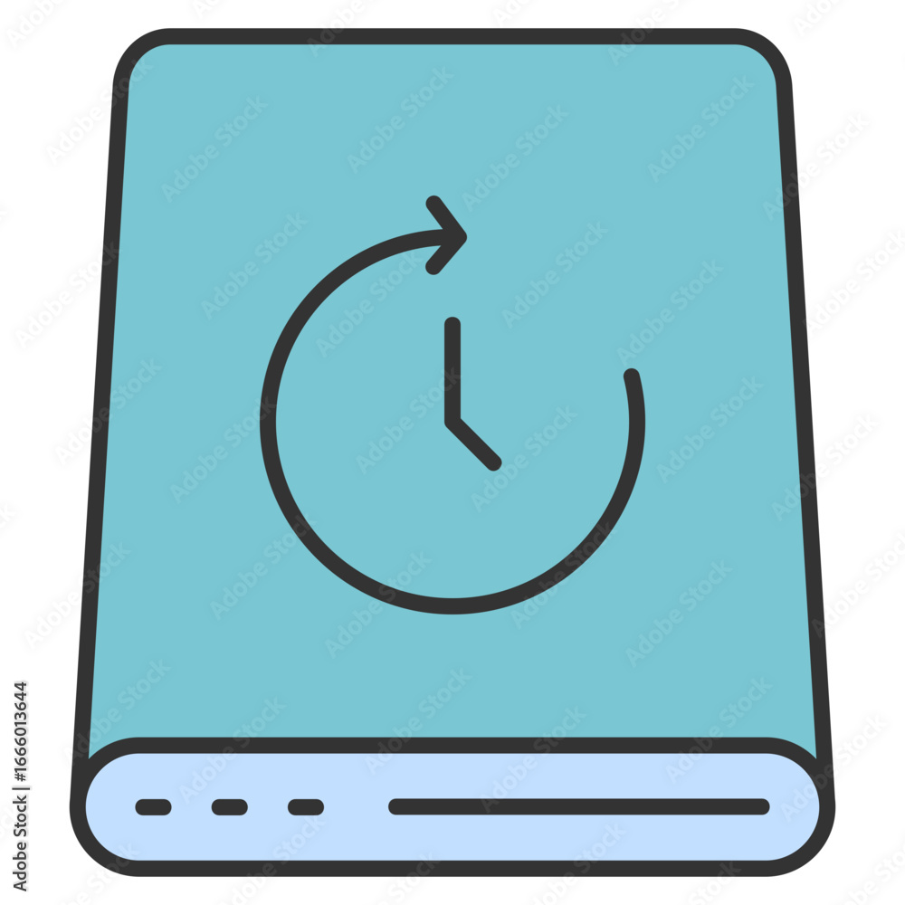 Poster backup drive icon element for design