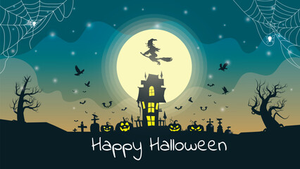 Illustration vector of happy Halloween.
