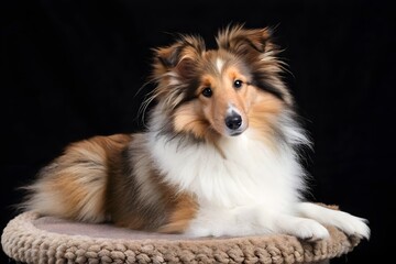 Adorable Shetland Sheepdog Puppy Posing Elegantly