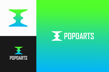 Pro pack pop darts icon logo design vector inspiration. colorful pop darts logo vector design template with simple, elegant and modern styles isolated on white background