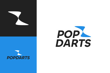 unique pop darts symbol logo design vector inspiration. simple icon popdarts logo vector design template with minimalist, elegant and modern styles isolated on white background