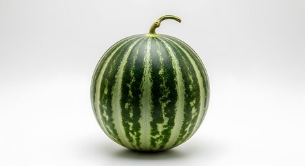 Striped Green Melon Close Up.