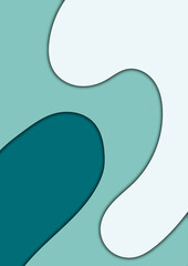 Vector paper cut layout design for presentation, flyer, poster. 3D simple background	
