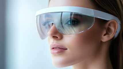 Fototapeta premium Innovative technology enhances viewing experience with modern eyewear design