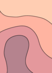 Vector paper cut layout design for presentation, flyer, poster. 3D simple background	
