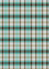 A close-up view of a blue and white plaid fabric with a pattern reminiscent of classic gingham