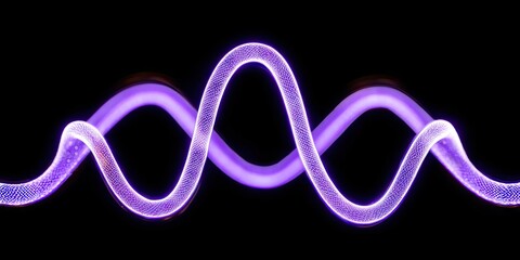 Purple Waves on Black Background