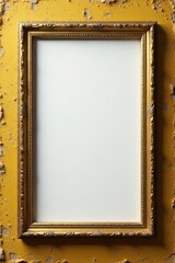 Distressed gold frame, aged patina, golden section , framing, photo frame