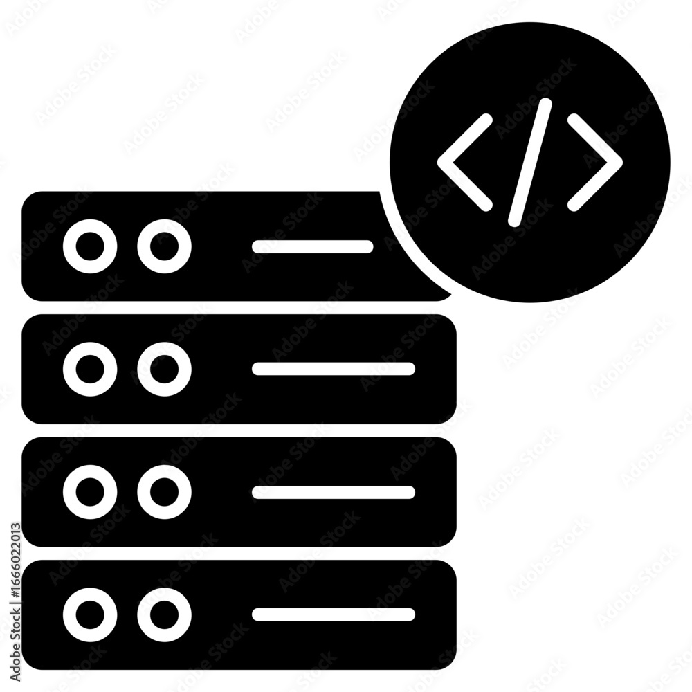 Poster ci server icon element for design