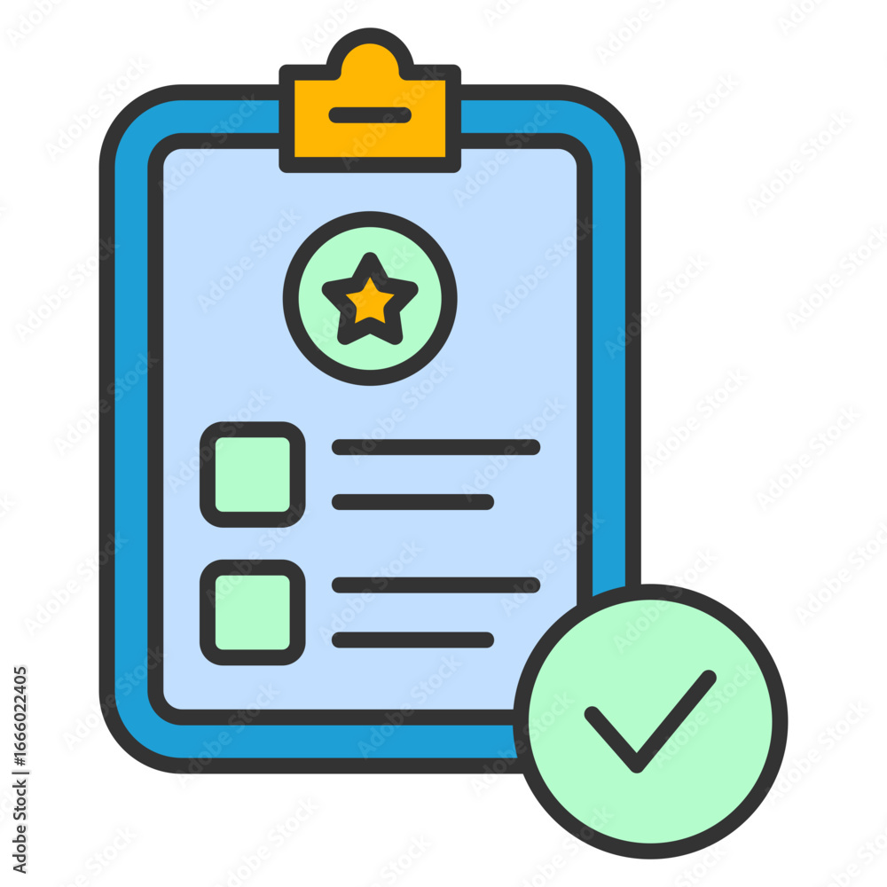 Aufkleber task board icon element for design