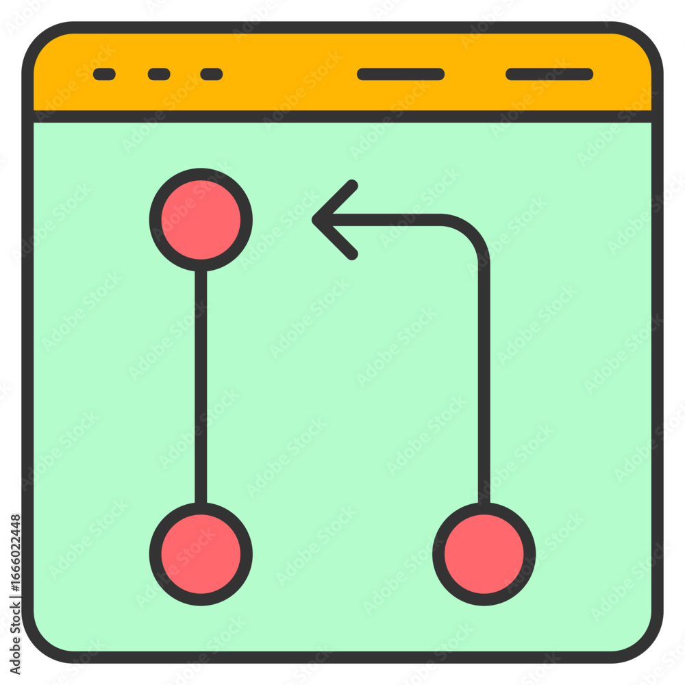 Aufkleber pull request icon element for design