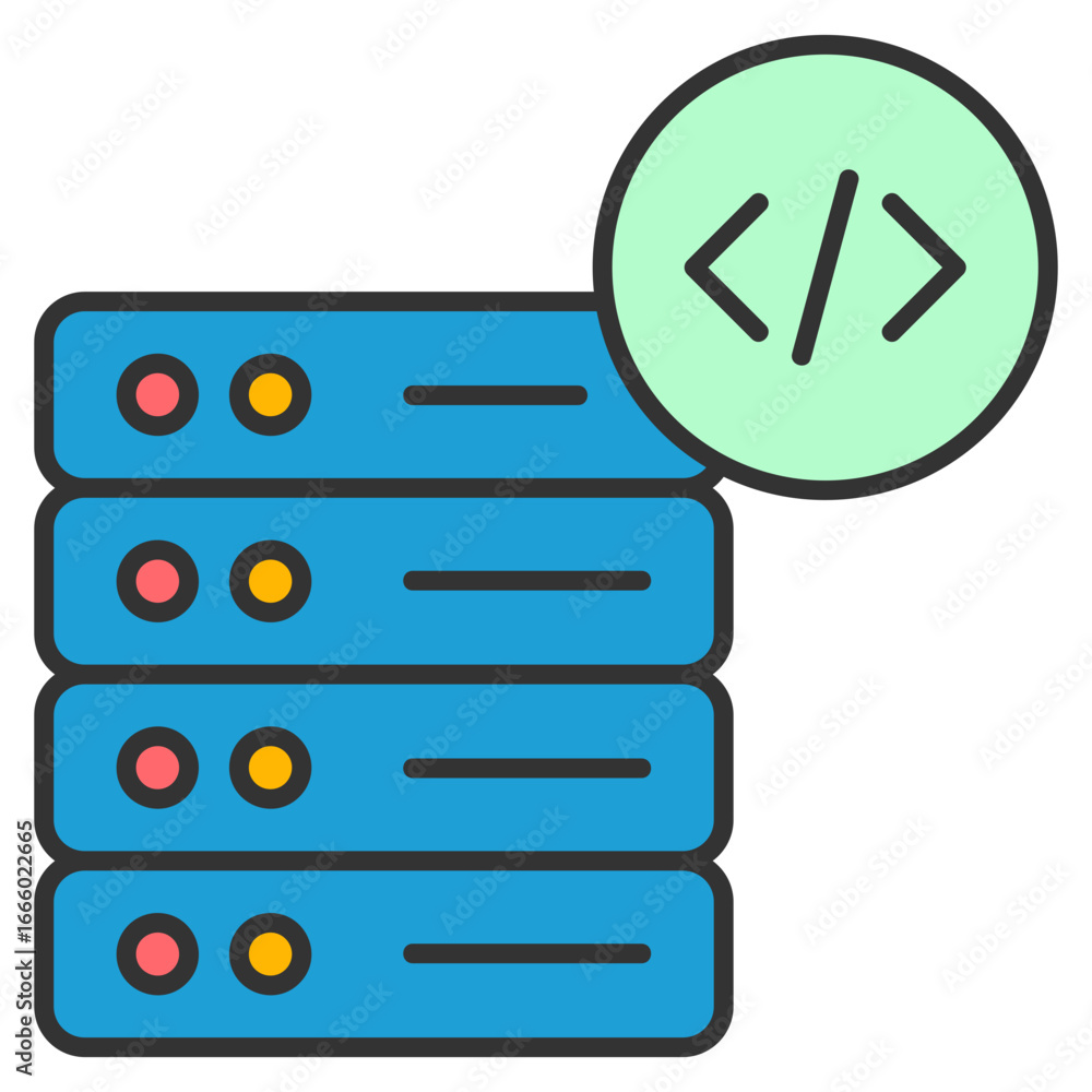 Poster ci server icon element for design