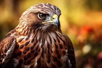 Naklejka premium Hawk wildlife buzzard animal.
