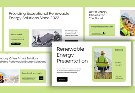 White And Lime Minimalist Renewable Energy Presentation