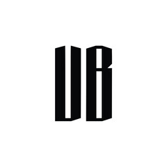 UB monogram logo design letter text name symbol monochrome logotype alphabet character simple logo
