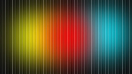 Abstract Background. Red Center with Yellow Accent and Cyan Reflections