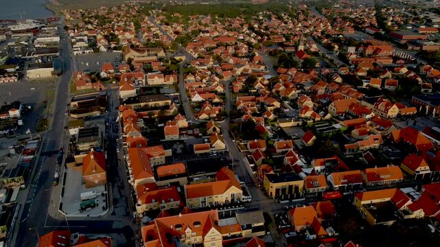 Aerial views of Skagen in Northern Denmark