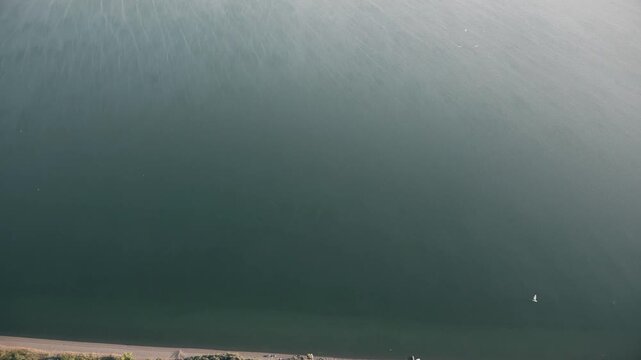 Aerial view of the lake