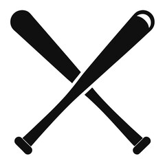 Baseball bats vector clean black silhouette design white background