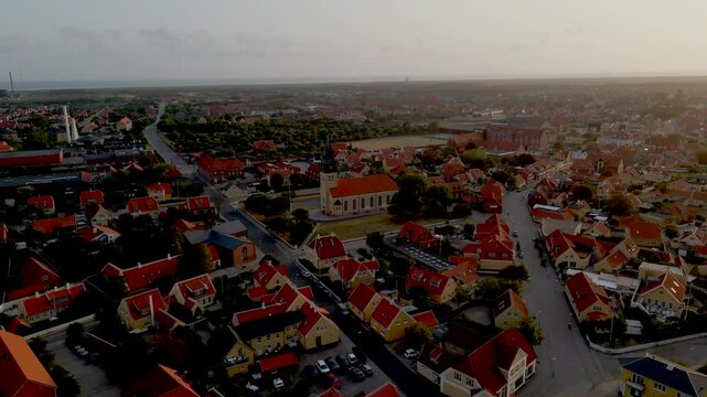 Aerial views of Skagen in Northern Denmark