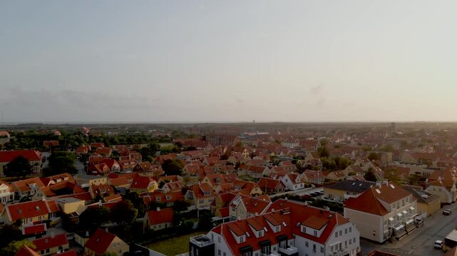Aerial views of Skagen in Northern Denmark