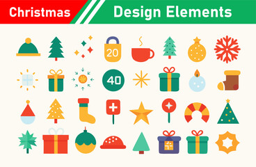 Christmas Icon Set Festive Holiday Design Elements for Seasonal Projects