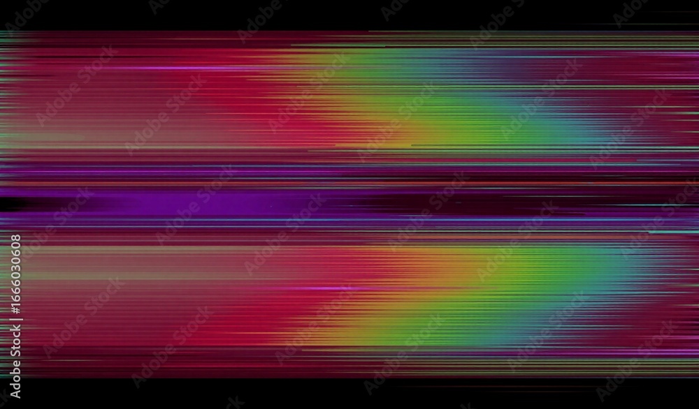 Aufkleber vibrant abstract display of horizontal color bands stretching across a dark background, creating a m