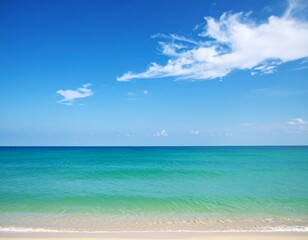 Fototapeta premium 青い海と空 blue sea and sky