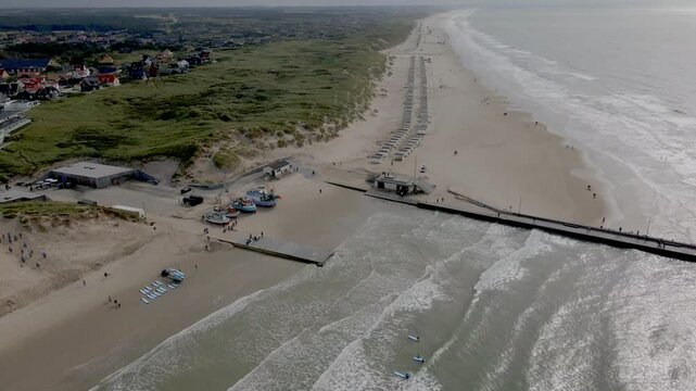 Aerial views of Lokken in Western Denmark