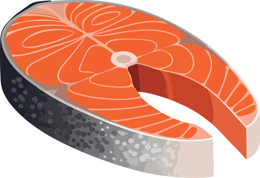 salmon steak orange slice food clip art preview